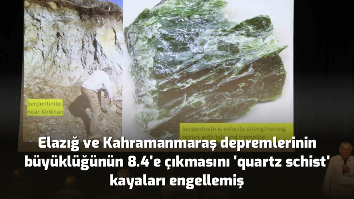 Elazığ ve Kahramanmaraş depremlerinin büyüklüğünün 8.4'e çıkmasını 'quartz schist' kayaları engellemiş